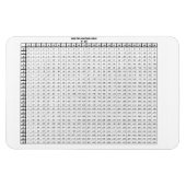 Magnet Flexible Tableau de multiplication 30 par 20 pouces (Horizontal)