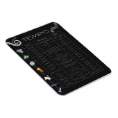 Magnet Flexible Tableau de tempo musical aimant (Côté Droit)