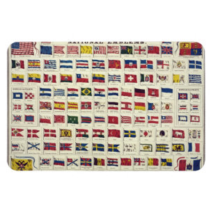 Magnet Flexible Tableau des drapeaux nationaux vintages - créé en 