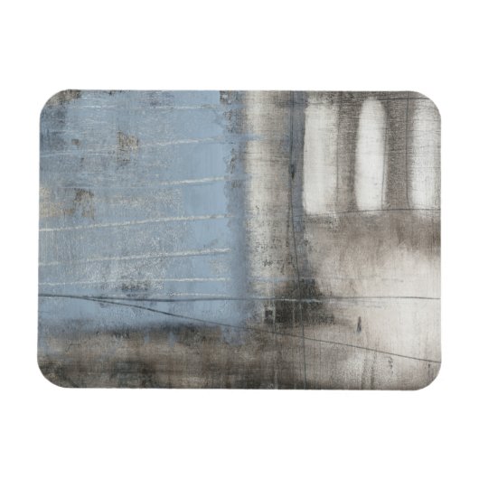 Magnet Flexible Tableau gris et bleu Abstrait (Horizontal)