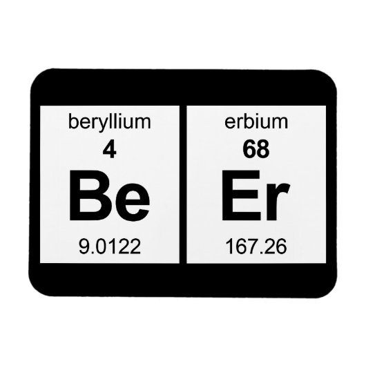 Magnet Flexible Tableau périodique BeEr (Horizontal)