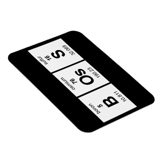 Magnet Flexible Tableau périodique BOs (Côté Droit)