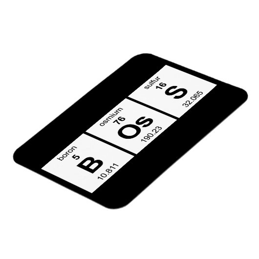 Magnet Flexible Tableau périodique BOs (Côté Gauche)