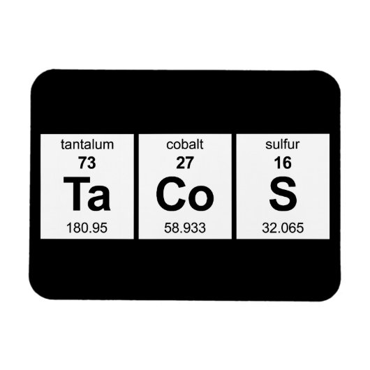 Magnet Flexible Tableau périodique TaCoS (Horizontal)