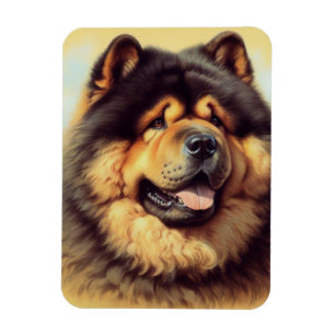 Magnet Flexible Tableau vintage Chow-Chow