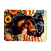 Magnet Flexible Tableau vintage Rottweiler (Horizontal)