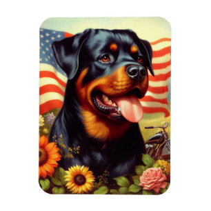 Magnet Flexible Tableau vintage Rottweiler