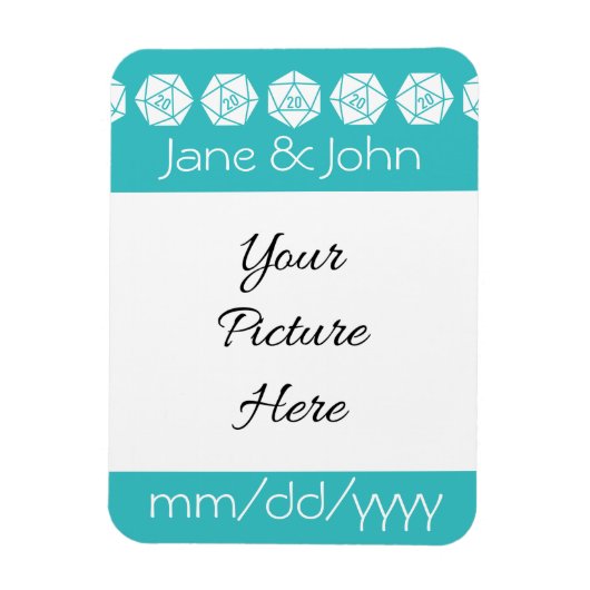 Magnet Flexible Tabletop Chic dans un aimant Turquoise Save the Da (Vertical)