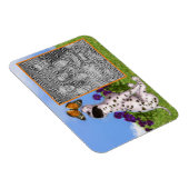 Magnet Flexible Tabouret de chiot dalmate Peinture Ajouter votre p (Côté Droit)