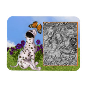 Magnet Flexible Tabouret de chiot dalmate Peinture Ajouter votre p