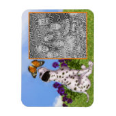 Magnet Flexible Tabouret de chiot dalmate Peinture Ajouter votre p (Vertical)