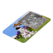 Magnet Flexible Tabouret de chiot dalmate Peinture Ajouter votre p (Côté Gauche)