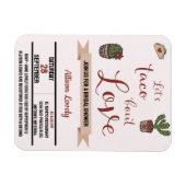 Magnet Flexible Taco 'sur l'amour Fête des mariées à thème mexicai (Horizontal)