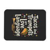 Magnet Flexible Tacos et trompettes sont ma langue d'amour Mexique (Horizontal)