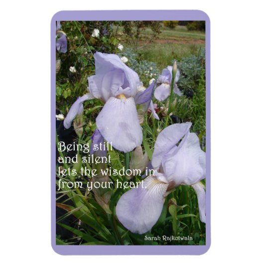 Magnet Flexible Tact and Silent Inspirational Quota Purple Iris (Vertical)
