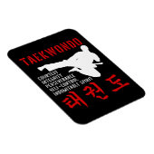 Magnet Flexible Taekwondo Tenets Martial Arts (Côté Droit)