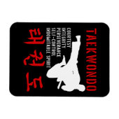 Magnet Flexible Taekwondo Tenets Martial Arts (Horizontal)
