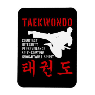 Magnet Flexible Taekwondo Tenets Martial Arts