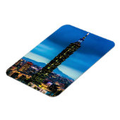 Magnet Flexible Taipei, Taïwan Skyline la nuit (Côté Gauche)