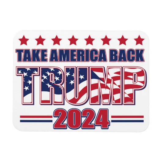 Magnet Flexible Take America Back Trump 2024 (Horizontal)