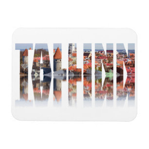 Magnet Flexible Tallinn texte composé d'ancien