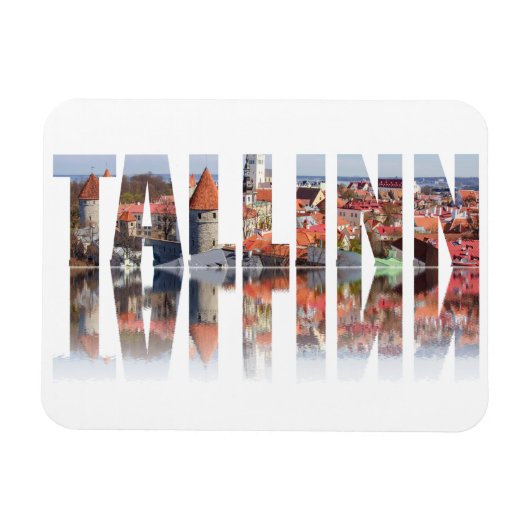 Magnet Flexible Tallinn texte composé d'ancien (Horizontal)