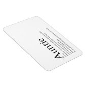 Magnet Flexible Tante la meilleure du monde, définition de Tante,  (Côté Droit)