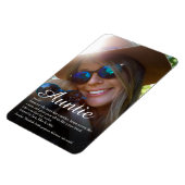 Magnet Flexible Tante préférée, définition de Tante Script Photo (Côté Gauche)