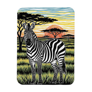 Magnet Flexible Tanzanie Serengeti Parc national Zebra