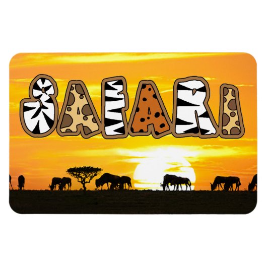 Magnet Flexible Tanzanie Sunset Safari (Horizontal)