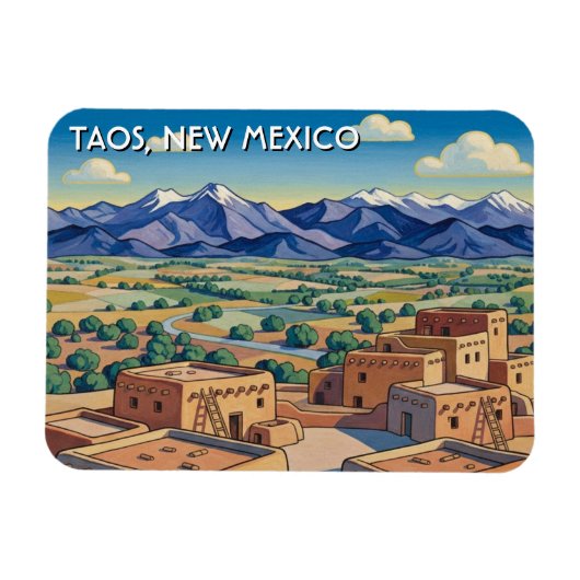 Magnet Flexible Taos New Mexico Travel (Horizontal)
