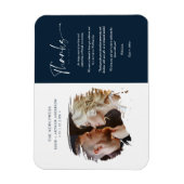 Magnet Flexible Tarjeta De Agradecimiento Modern Brushstoke Photo (Vertical)