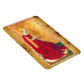 MAGNET FLEXIBLE TAROTES DE RENAISSANCE ANTIQUE / REINE DES TASSE (Côté Droit)