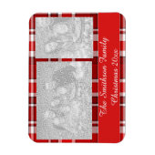 Magnet Flexible Tartan blanc rouge (Vertical)