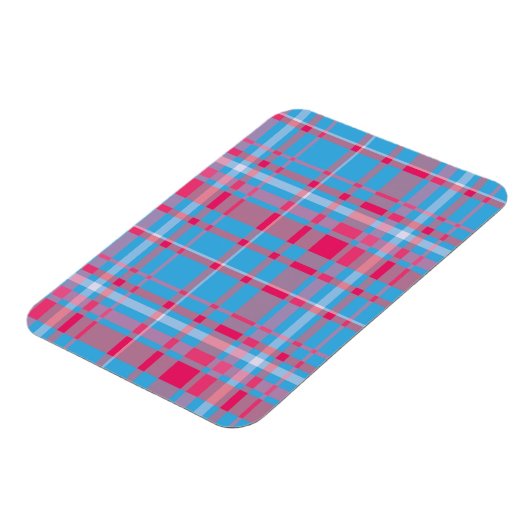Magnet Flexible Tartan bleu et rouge (Côté Gauche)