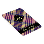 Magnet Flexible Tartan mauve, or et bleu (Côté Droit)