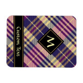 Magnet Flexible Tartan mauve, or et bleu (Horizontal)