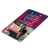 Magnet Flexible Tartan - Patriotique - Bleu Rouge Étoiles Blanches (Côté Gauche)