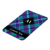 Magnet Flexible Tartan vert de mer, violet et bleu (Côté Gauche)