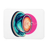 Magnet Flexible Tasse de cappuccino (Horizontal)