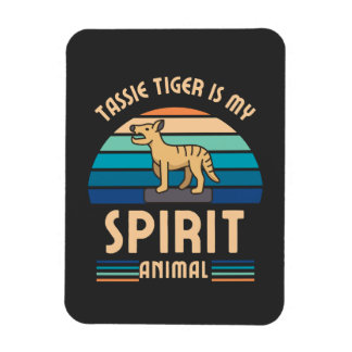 Magnet Flexible Tassie Tiger Thylacine Tasmanian Wolf Retro