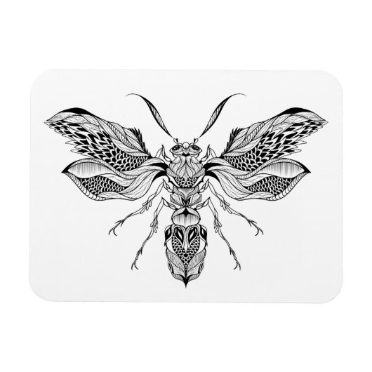 Magnet Flexible Tatouage à la guêpe d'abeille (Horizontal)
