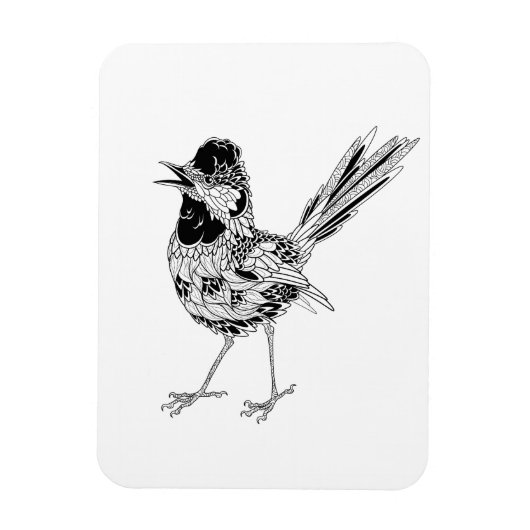 Magnet Flexible Tatouage d'oiseaux (Vertical)