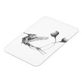 Magnet Flexible Tatouage d'oiseaux psychedlic (Côté Gauche)