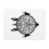 Magnet Flexible Tattoo Tribal Turtle (Horizontal)