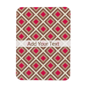 Magnet Flexible Taupe, Taupe Légère, Diamants Ikat Rose Chaud STay