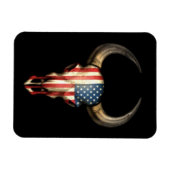Magnet Flexible Taureau américain sur noir (Horizontal)
