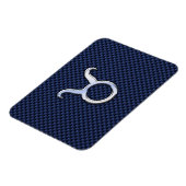 Magnet Flexible Taurus Zodiac Décor Marine Blue Carbon Fiber Impre (Côté Gauche)