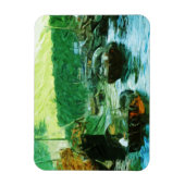 Magnet Flexible Taxis À Eau De Hong Kong Impressionnisme Abstrait (Vertical)