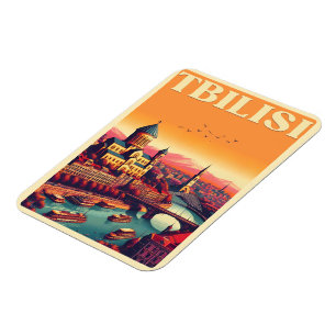Magnet Flexible Tbilissi capitale de la Géorgie, cadeaux souvenirs